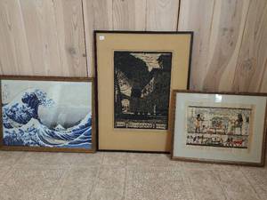 Vintage woodcutting art and Egyptian art