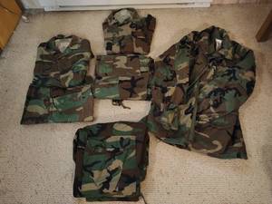 2 sets of BDUs with jacket and extra pants