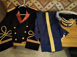 US Military Ceremonial Black and Gold Uniform
