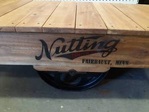 lot 10 image: Nutting Rolling Warehouse Cart - Restored
