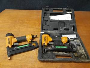 lot 110 image: Lot of (2) Bostitch Pneumatic Stapler and Brad Nailer