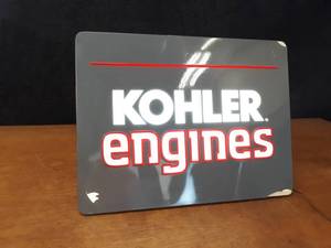 lot 143 image: KOHLER Engine Dealer Sign - 20 x 15 - Has Cracks