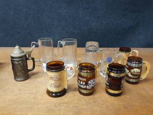 lot 160 image: Collection of Beer Mugs and Bar Glasses