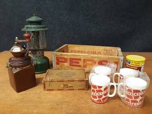 lot 163 image: PEPSI Crate, Cenex Mugs and More