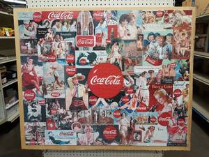 lot 188 image: Very Large Coca-Cola Puzzle Mounted to Wood - 44 x 36