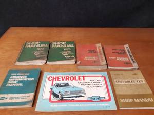 lot 230 image: Lot of (7) 1970s Chevrolet Shop and Electrical Manuals - LUV, Vega, Malibu and More