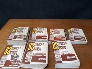 lot 240 image: Lot of (7) 1993 Oldsmobile Service Manuals