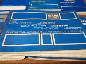 lot 241 image: Lot of (10) 1992 GMC Truck and Van Shop  Electrical Manuals