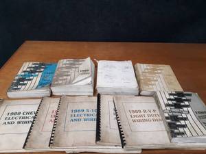 lot 245 image: Lot of (10) 1989  Chevrolet Truck & Car Service & Electrical Manuals