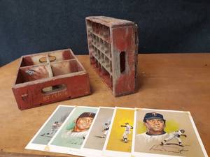 lot 288 image: Lot of (2) Minars St. Cloud MN Wood Soda Crates  Twins Pictures