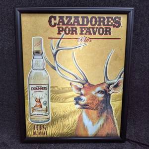lot 25 image: Cazadores Tequila Lighted Sign
