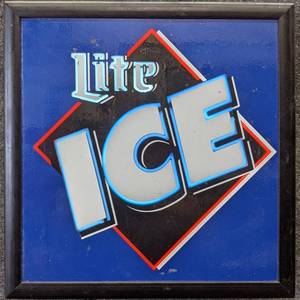 lot 57 image: Miller Lite ICE Lighted Neon Backlit Sign