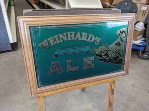 lot 67 image: Weinhards Blue Boar Ale Mirror Sign