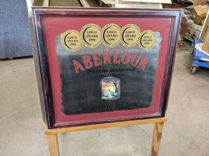 lot 69 image: Aberlour Whiskey Mirror Sign
