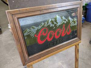 lot 70 image: Coors Beer Mirror Sign