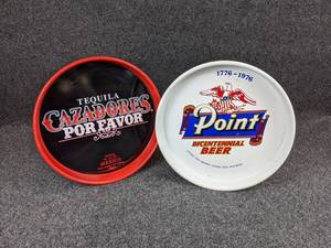 lot 94 image: Pair of Trays - Point Bicentennial Beer & Cazadores Tequila