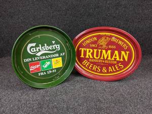 lot 95 image: Pair of Trays - Carlsberg & Truman Hanbury and Buxton Beers & Ales