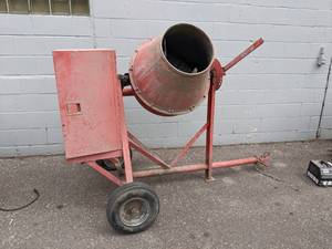 lot 178 image: Canoga 100AE Electric Cement Mixer - 110V - Tested and Works