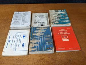 lot 258 image: Lot of (6) 1989 Chevrolet Celebrity, Cavalier, Corsica, Beretta, Caprice Service Manuals