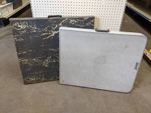 lot 301 image: Pair of 5 Vintage Metal Folding Tables