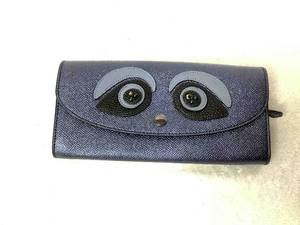 lot 23 image: Coach Ace Bear 2 Slim Envelope Wallet Metallic Navy Limited Edition F22725