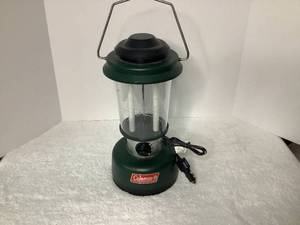 lot 41 image: Coleman Lantern - Green with 12V Car Charger