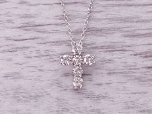 Beautiful .60 Carat Diamond Cross Necklace in 14k Gold