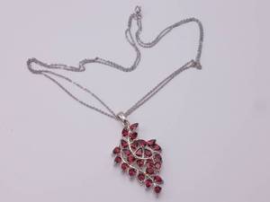 Amazing Floral Raspberry Garnet Pendant
