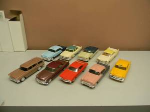 lot 13 image: COLLECTION OF 9 JoHan PROMO MODEL PLASTIC CARS - IN BOX - NICE - SEE PICTURES