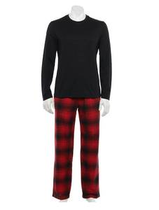 Croft and Barrow Mens Buffalo Pants Sleep Pants and Shirt Set M