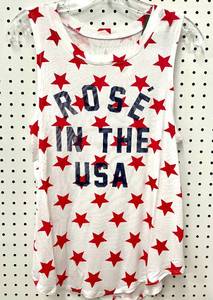 ROSE In the USA Womens Wine4th of July Themed Shirt S