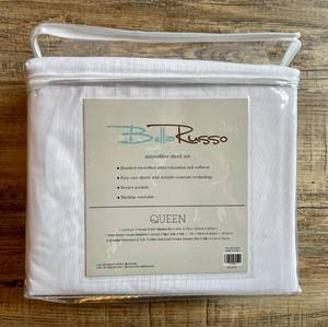Bella Russo White Queen Size Microfiber Bed Sheets