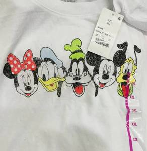 Mickey and Friends Womens Short Sleeve Graphic T-Shirt Disney White XXL