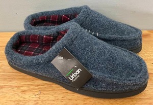 Urban Pipeline Mens Blue Felt Slippers Size M 8-9
