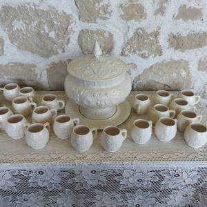 Soup Tureen with Mugs