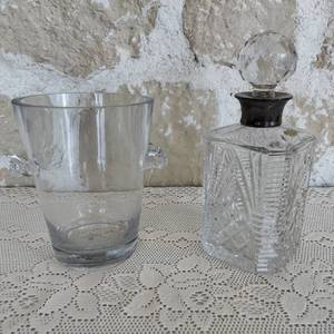 Crystal Decanter and Champagne Bucket