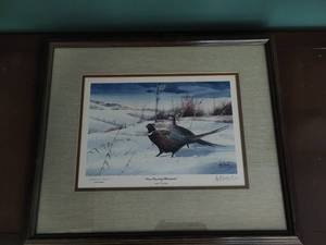 Cross Country Pheasants Print by Les C. Kouba