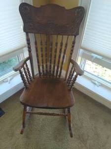 Wooden rocking chair