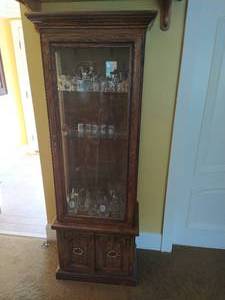 Lighted Hutch with glass panels