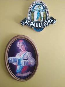 2 Saint Pauli Girl Beer Signs