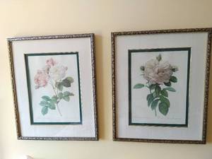 2 pieces of floral art.