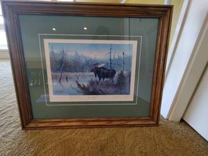 Moose Hangout Print by Les C. Kouba