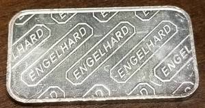 1 TROY OZ. .999 FINE SILVER BAR ENGELHARD