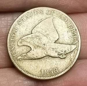 1858 large letters FLYING EAGLE CENT