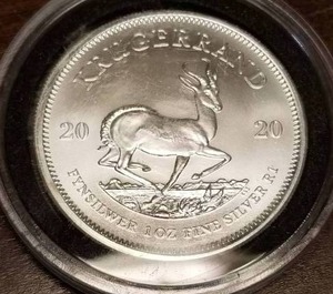 1 TROY OZ. .999 FINE SILVER 2020 KRUGERRAND IN AIRTITE