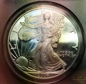 2004-W PROOF AMERICAN SILVER EAGLE PR70DCAM PCGS