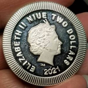 2021 NIUE $2 OWL 1 TORY OZ .999 FINE SILVER