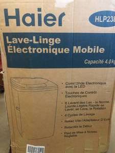 Haier 1.46-cu ft Top-Load Washer (White) Model #HLP23E- damaged-  see pictures