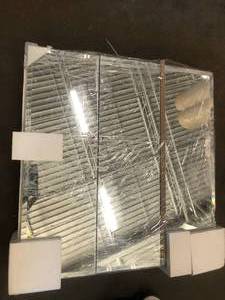 24-38 in. W x 25-14 in. H Frameless Surface-Mount Tri-View Bathroom Medicine Cabinet by Glacier Bay- slightly damaged - see pictures