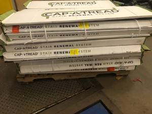 Mixed lot of capatread laminated stair treads- mixed conditions & styles - see pictures